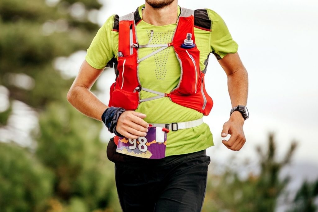 Hydration vest for carrying water on long runs