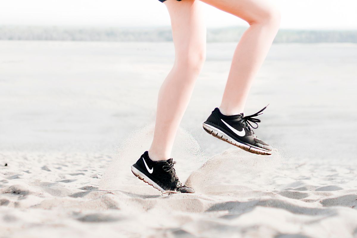 Nike running shoes, which tend to run small and narrow